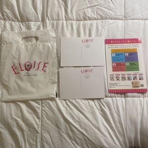 ELOISE set- BAG, 2 postcards, & book Bought in NYC The Plaza. Never used.